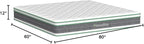Novilla Queen Mattress, 12 Inch Hybrid Mattress in a Box, Innerspring Mattress with Gel Memory Foam for a Cool Sleep, Pressure Relief, Medium Firm Pillow Top Mattress, Groove