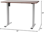 FLEXISPOT EN1 One-Piece Standing Desk 40"x24" Mahogany - 1" Thick Desktop, Home Office Use, Height Adjustable with 4 Memory Presets, Supports Multiple Monitors, 2 Packages