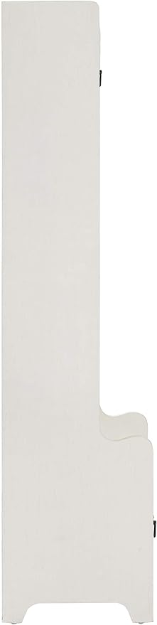Crosley Furniture Fremont Hall Tree with Storage Cabinets and Coat Rack Hooks for Hanging, Distressed White