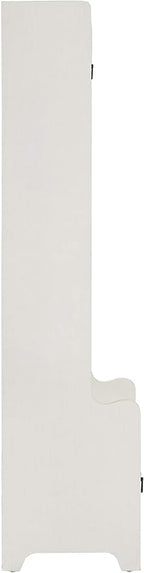 Crosley Furniture Fremont Hall Tree with Storage Cabinets and Coat Rack Hooks for Hanging, Distressed White