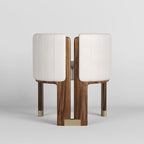 homary Velvet Fluted Accent Chair for Living Room with Wood Frame, High Resilience Foam, Elegant Modern Armchair (White)