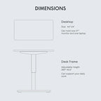 FLEXISPOT EN1 Whole-Piece Standing Desk Electric Stand Up Desk Workstation 40 x 24 Inches Desktop Ergonomic Height Adjustable (White Frame + 40" White Desktop)