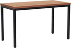 Modern Simple Style Computer Desk Standing Table 24x48 Inches Office Desk Computer Table Study Writing Desk Workstation for Home Office Black Metal Frame