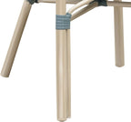 PURPLE LEAF 9 Pieces Outdoor Dining Set Patio Furniture Set with Aluminum Table and French Wicker Chairs for Garden Backyard Light Blue Patio Dining Set