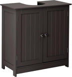 Bonnlo Pedestal Under Sink Storage Bathroom Vanity with 2 Doors Traditional Bathroom Cabinet Space Saver Organizer 23 5/8" x 11 7/16" x 23 5/8" (L x W x H) (Espresso)