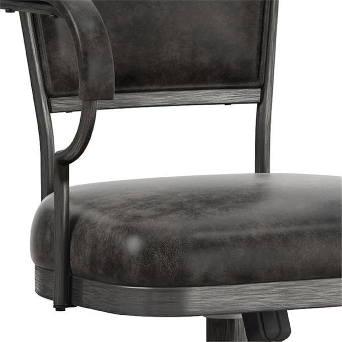 Hillsdale Bridgetown Metal Bar Height Swivel Stool, Pewter