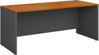 Bush Business Furniture Series C 72W Office Desk in Natural Cherry, Large PC Computer Table for Home or Professional Workplace