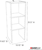 ClosetMaid 8953 Stackable 31-inch Vertical Organizer, White