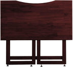 Dawn Riser Solid Wood Folding Table Desk, Writing, Laptop, PC, Space Saving, Easy Storage, Sleek Design, DIY Home Office Desk, Small Spaces Mahogany Color