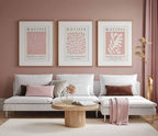 Matisse Wall Art Decor Set of 3,Abstract Matisse Wall Art Exhibition Posters,Unframed Pink Tree Wall Art,Truly Quality Canvas Prints for 11x14in,Art Poster Decoration for Kitchen,