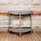 SAFAVIEH Home Collection Tinsley Greige Half Moon Console Table