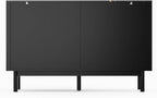 RECCI Fluted 6 Drawers Dresser for Bedroom, 54" Wide Chest of Drawers with 3D Fluted Panel, Faux Marble Top, Solid Wood Legs, Storage Drawers, TV Stand, Closet Chests for Bedroom, Black