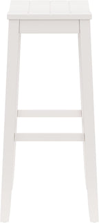 Hillsdale Furniture Fiddler Backless Saddle Bar Stool, White