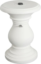 Christopher Knight Home Oriana MGO Outdoor Patio Side Table Umbrella Base, Heavy Duty Patio Umbrella Stand Outdoor Base with Hand-Turn Tightening Knob, Lounger Small Patio Coffee Table, White