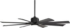 Possini Euro Design 60" Defender Modern Large Indoor Outdoor Ceiling Fan with LED Light Remote Control Matte Black Damp Rated for Patio Exterior House Home Porch Gazebo Garage Barn