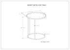 SIMPLIHOME Monet Industrial 18 inch Wide Metal Accent Side Table in Black, Fully Assembled for the Living Room and Bedroom