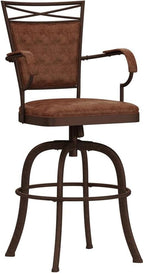 Hillsdale Bridgetown Swivel Tilt Barstool, Aged Bronze Finish