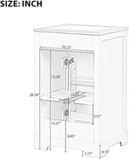 20" Bathroom Vanity with Sink, Wooden Bathroom Storage Cabinet with Soft Closing Door and Adjustable Shelve,Narrow Small Bathroom Cabinet for Small Space (20"× 18"×34"),Gray