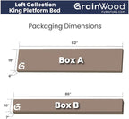 Grain Wood Furniture Loft King Size Solid Wood Bed with a Brushed White Finish