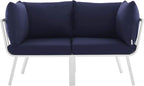 Modway Riverside Outdoor Furniture, 2-Piece Set, White Navy