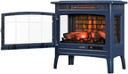 duraflame Freestanding Electric Fireplace Stove Heater with 3D Flame Effect for 1,000 Sq. Ft. Room, Navy