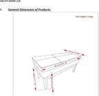 SIMPLIHOME Carlson 2-inch Wide Vegan Faux Leather Small Ottoman Bench in Distressed Black with Solid Wood Frame for Living Room, Entryway, or Bedroom