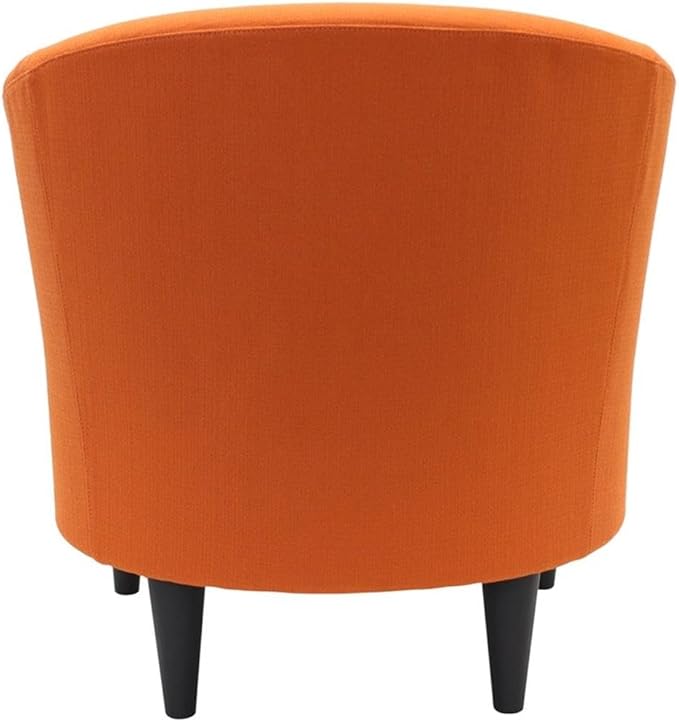 Pemberly Row 17.5" Traditional Fabric Club Chair in Orange Finish