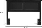 Mantua Arcadia Wood Headboard (Twin, Ebony)