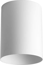 Progress Lighting 5-Inch Cylinder Outdoor Ceiling Light, 1-Light Modern Flush Mount Ceiling Fixture, Interior and Exterior Lighting for Home or Porch, Aluminum Construction, White, P5774-30