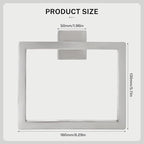 2-Piece Brushed Nickel Square Towel Ring,Modern Hand Towel Holder for Bathroom,Stainless Steel Towel Hangers Wall-Mounted Towel Rack