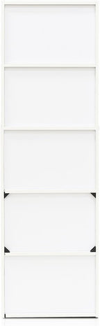 Furinno LUDER Book Shelf, 5-Cube Bookshelf, Bookcase with Open Shelf, 9.4 x 15.8 x 52, for Living Room, Bedroom, Home Office, White/Green