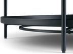 SIMPLIHOME Monet Industrial 32 inch Wide Metal Metal Coffee Table in Black for the Living Room and Family Room