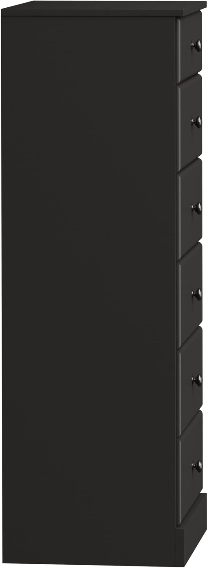 Prepac Astrid Tall Black Dresser for Bedroom: 16.5"D x 19.75"W x 50"H, 6-Drawer Chest for Bedroom by Prepac - Perfect Chest of Drawers for Ample Storage in Narrow Spaces