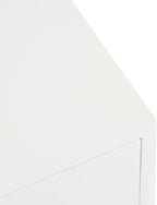 Kate and Laurel Decklyn Decorative Glam Tea Table; 12 x 12 x 30; White and Gold; Modern Living Room Drink Table with Pull Drawer for Useful Storage
