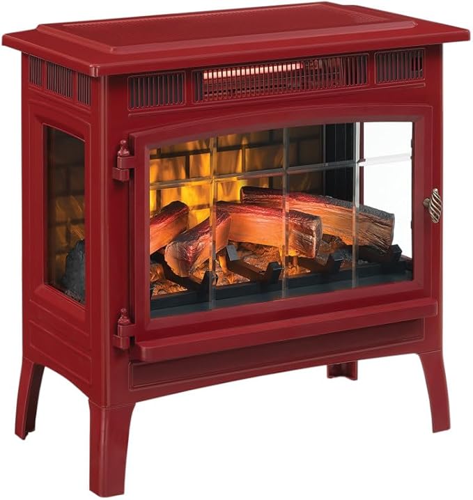 duraflame Freestanding Electric Fireplace Stove Heater with 3D Flame Effect for 1,000 Sq. Ft. Cinnamon