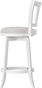 HILLSDALE Presque ISLE Wood Counter Height Swivel Stool White