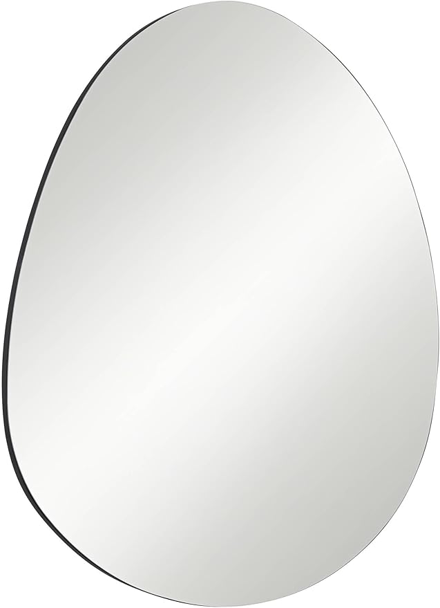 Possini Euro Design Brando Round Decorative Wall Mirror Modern Silver Frameless 37 3/4" Wide for Bedroom Living Room Home House Office Entryway
