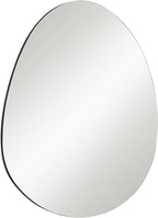 Possini Euro Design Brando Round Decorative Wall Mirror Modern Silver Frameless 37 3/4" Wide for Bedroom Living Room Home House Office Entryway
