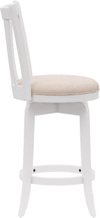 Hillsdale 25.5" Savana Wood Swivel Counter Height Stool, White