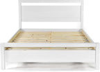 Grain Wood Furniture Loft King Size Solid Wood Bed with a Brushed White Finish
