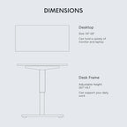FLEXISPOT EN1 One-Piece Standing Desk, 55 x 28 Inches Stand Up Desk Workstation with Seamless Desktop Board (Silver Frame + 55 inches White Top, 2 Packages)