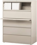 Pemberly Row 42-in Wide Metal 5 Drawer Lateral Filing Cabinet Light Gray