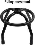 PONO 300-Pound Adjustable Height Bar Stool, Pneumatic Swivel Bar Stool, 360 Degree Swivel, Heavy Duty Steel Frame Stool Perfect for Home, Bar, Garage and Shop, Black