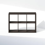 Furinno Cubic Closet Organizers and Storage, 6-Cube Closet Organizer, Open Shelf Closet Storage, Extra Thick Frame for Wardrobe, Bedroom, Living Room, Dark Oak