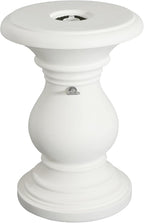 Christopher Knight Home Oriana MGO Outdoor Patio Side Table Umbrella Base, Heavy Duty Patio Umbrella Stand Outdoor Base with Hand-Turn Tightening Knob, Lounger Small Patio Coffee Table, White