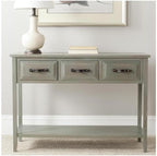 Safavieh Home Collection Aiden Ash Grey 3-Drawer Bottom Shelf Console Table