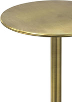 SIMPLIHOME Melene Modern Contemporary 12 inch Wide Metal Side Table in Gold/Grey for The Living Room and Bedroom