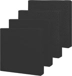 Easy-Going Waterproof Patio Cushion Covers ONLY Cover 22x22x4 inch 4 Pack Replacement Non-Slip Outdoor Seat Cushion Slipcover with Zipper. Black