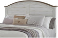 American Woodcrafters Meadowbrook White-Washed Wood Farmhouse Queen Size Arched Panel Headboard