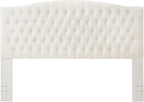24KF Boucle Upholstered Tufted Button King Headboard and Comfortable Fashional Padded King/California King Size headboard,6025-K-Boucle-Ivory